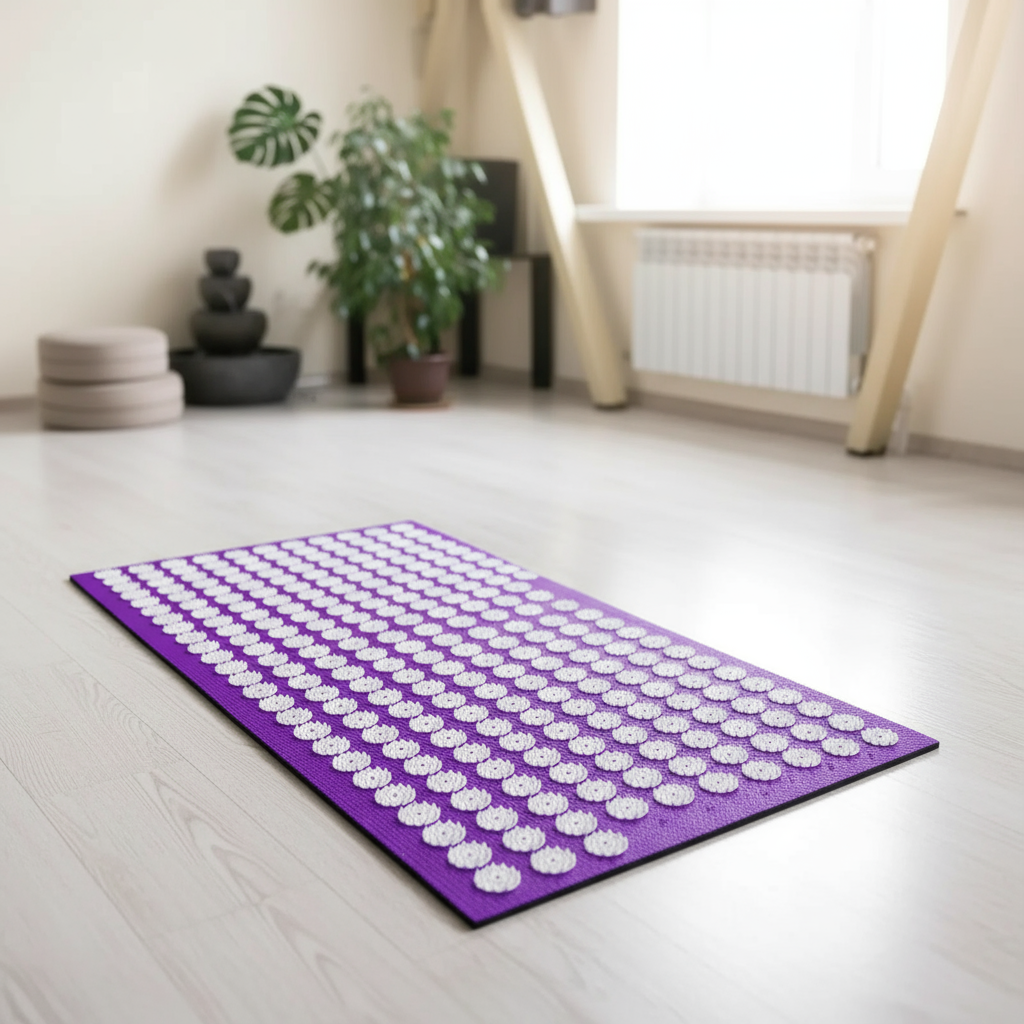Acupressure Yoga Mat in peaceful wellness setting