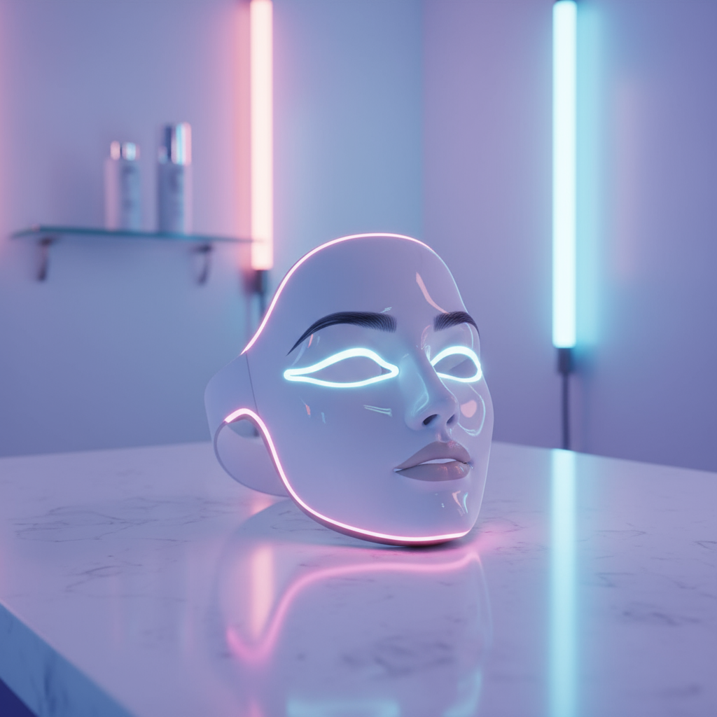 LED Photon Mask in luxurious beauty setting